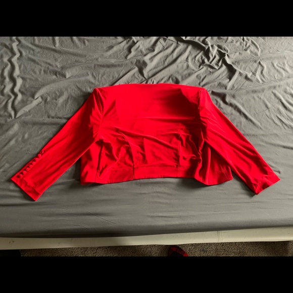 Red women’s half blazer/ cover-up - Picture 4 of 7